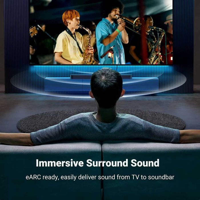 Кабель Hdmi HD155 Ugreen 8k HDMI 2.1 48Гбіт/с 8к/60Hz 4K/240Hz, 1-2м