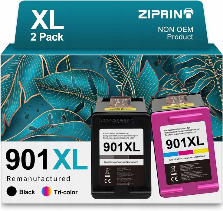 2x Tusz do drukarki HP 901 XL | czarny + kolor | Komplet | 901XL