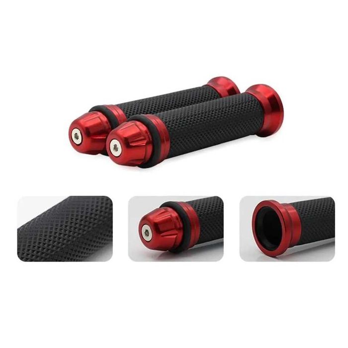 Par de punhos 22 mm alumínio e borracha pesos moto