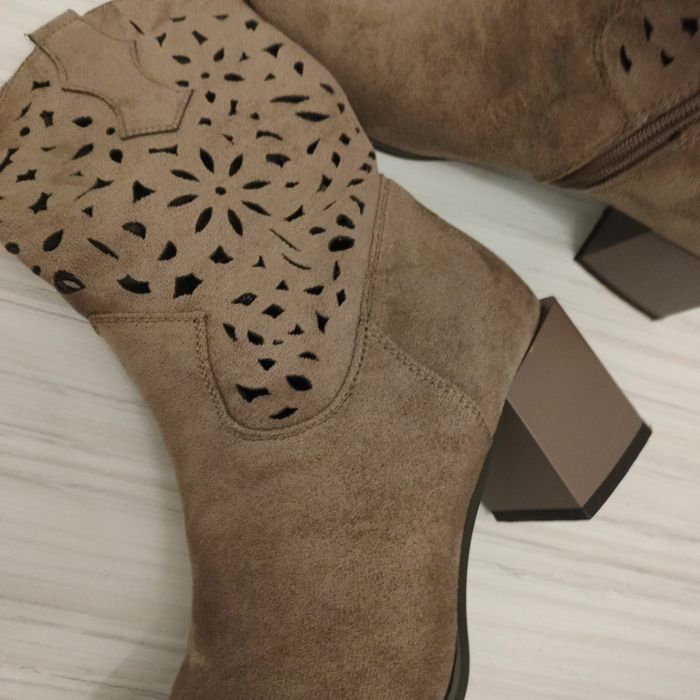 Buty botki kozaki ażurowe