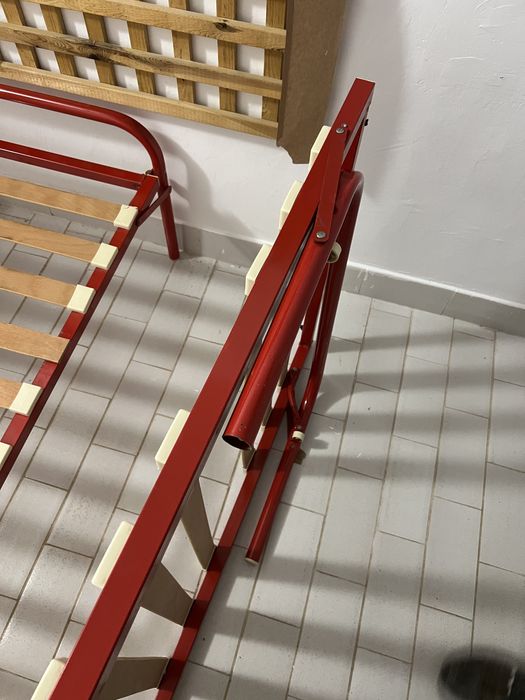 2 camas individuais 185x80 com pés dobráveis