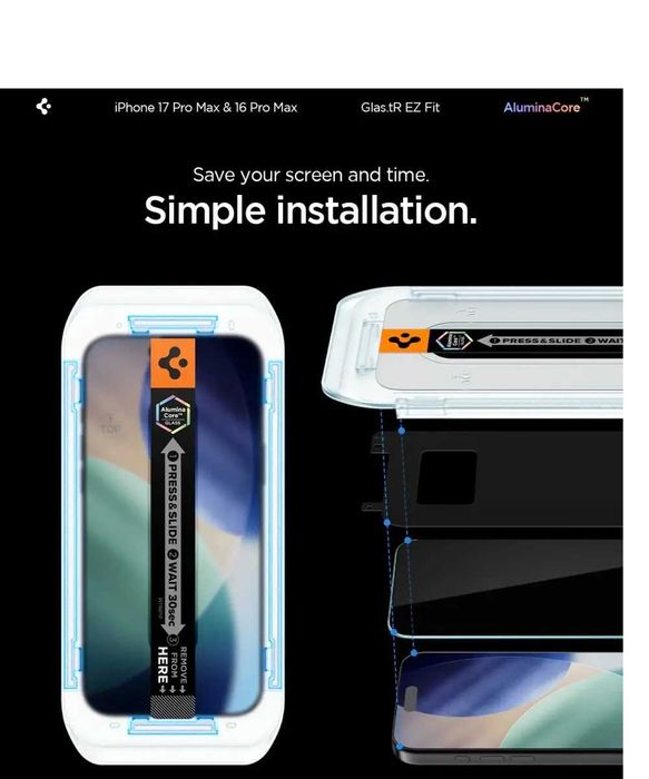 Защитное стекло Spigen EZ FIT 2-Pack iPhone 16 Pro Max/17 Pro Max