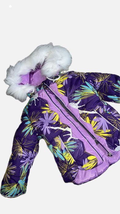 ! НОВИЙ ЗИМОВИЙ КОСТЮМ !  для дівчинки куртка + напівкомбінезон, п