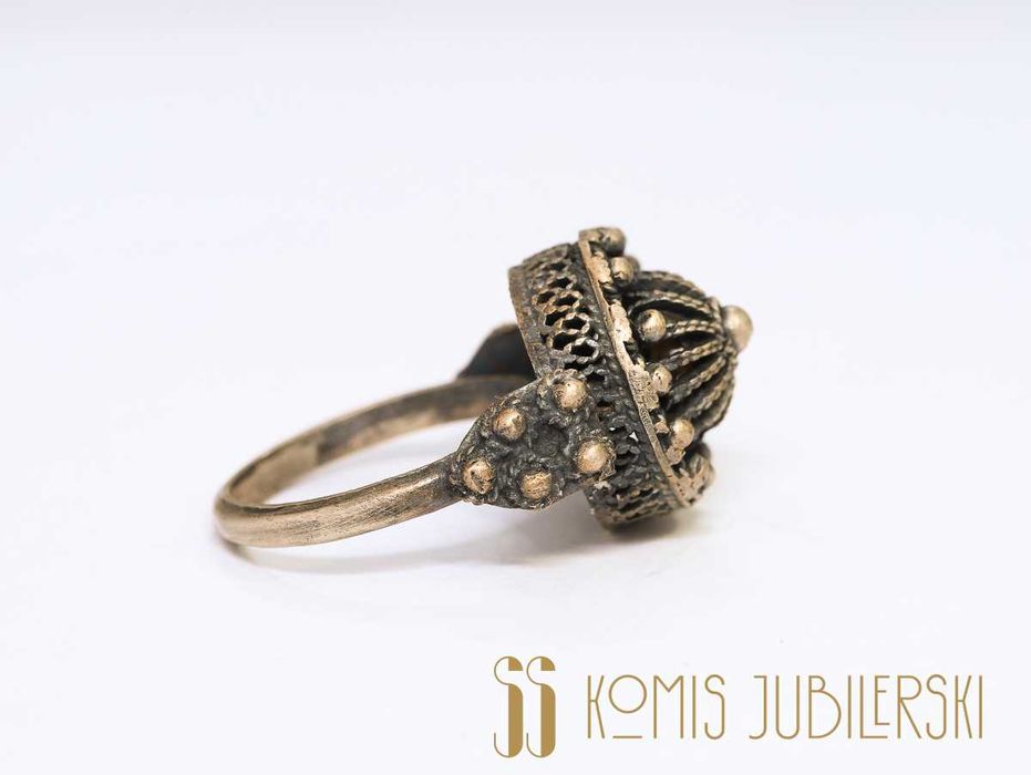 Srebrny pierścionek filigran R12