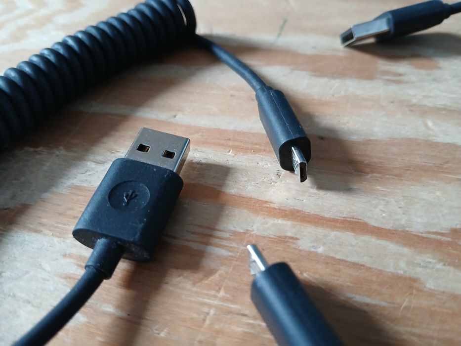Kabel kable Micro usb sprężynka zwijane rozciągane