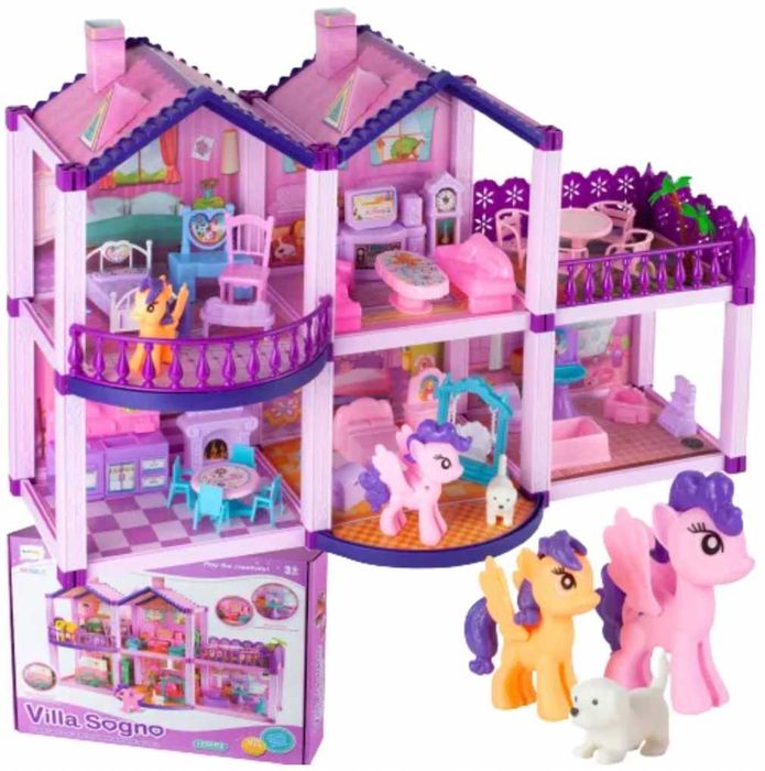 Кукольный домик Pony Fantasy полный комплект лялькови будиночок