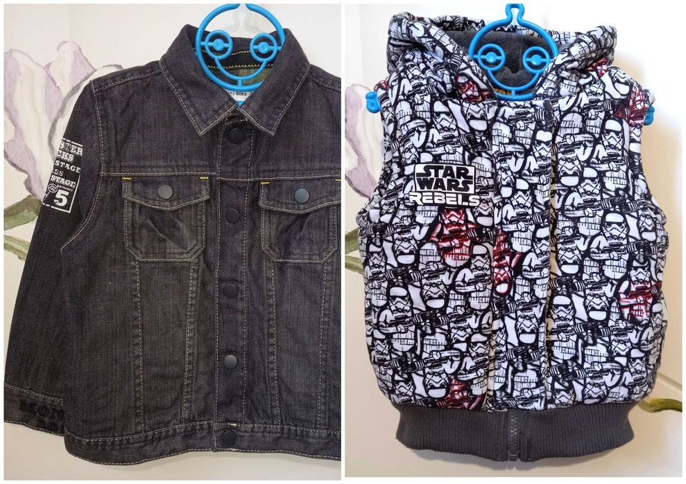 Джинсова куртка джинсовка вітровка демісезонна жилетка 3-4 роки