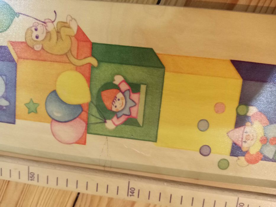 SELECTA Régua de medição de criança em madeira impecável