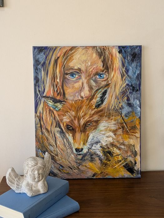 Quadro pintado a óleo, 50x40 cm