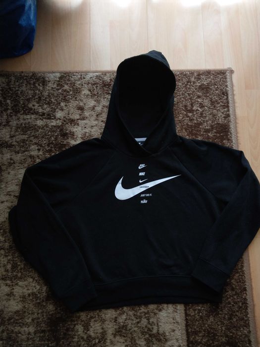 bluza z kapturem top damska badz dziewczeca Nike central logo