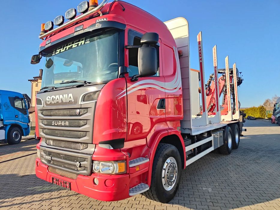Scania R580  Do drewna drzewa dłużycy Doll Epsilon Loglift mały przebieg