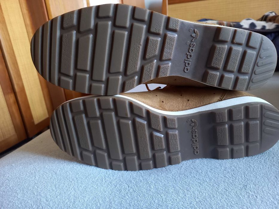 Мужские кожаные демисезонные зимние ботинки Adidas размер 47