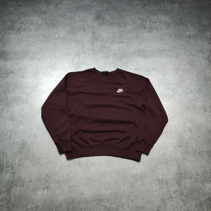 MĘSKA Bluza Bawełna PREMIUM Brązowa Nike Haft Logo Sportswear Active