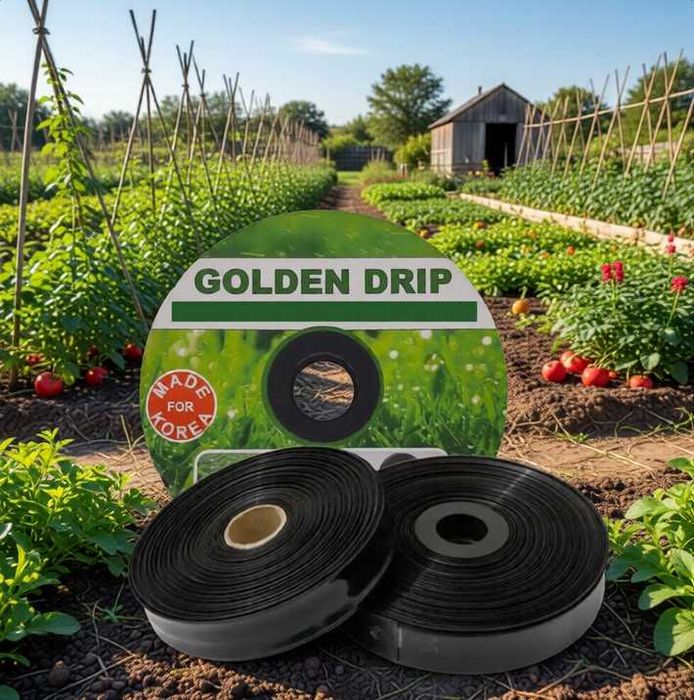 Крапельний полив емітерна стрічка 100 500 1000 м Golden Drip Shadow стрічка туман для городу та поливу рослин