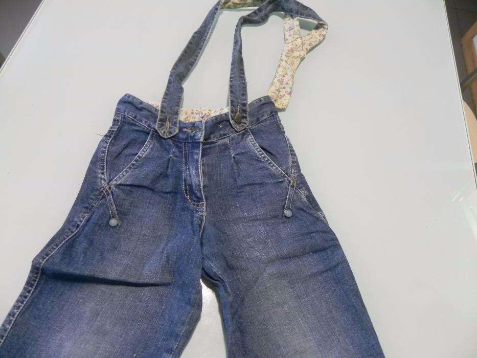 calça ganga com alças Vertbaudet