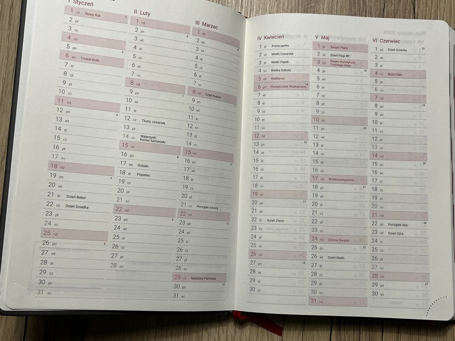 Kalendarz książkowy na 2026 - B5
