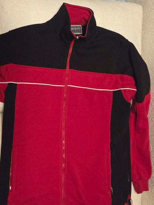 Bluza Polarowa Czarna Czerwona Nesiag Rozm: L