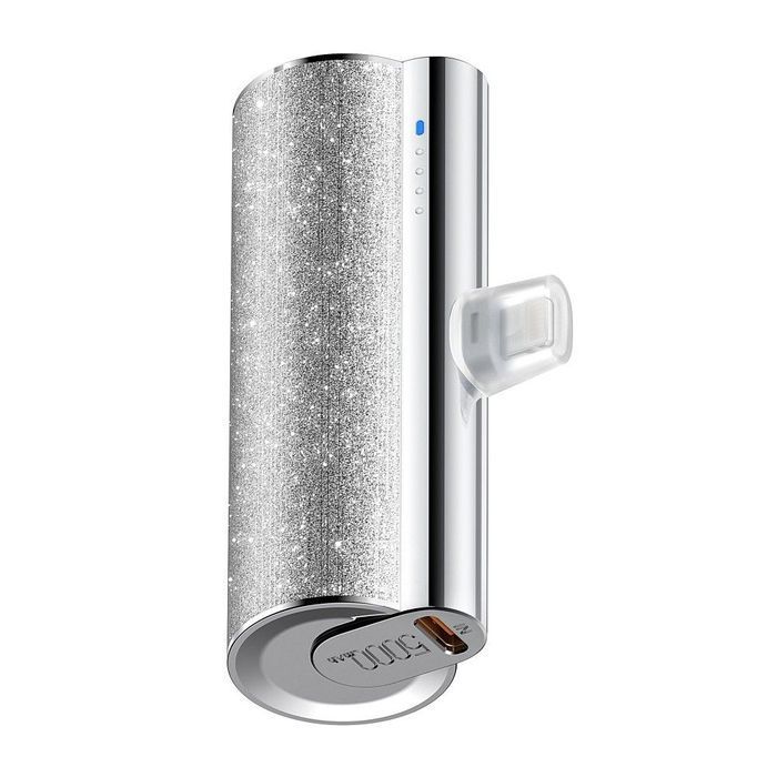 Powerbank Veger PlugOn (W0573P) PD QC3.0 2,4A 12W 5000 mAh z wbudowanym złączem Lightning srebrny