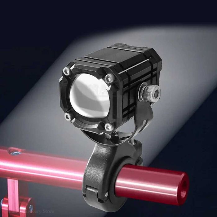 Par de Faróis Auxiliares Bifocais LED 3 Cores Branco/Amarelo/Vermelho