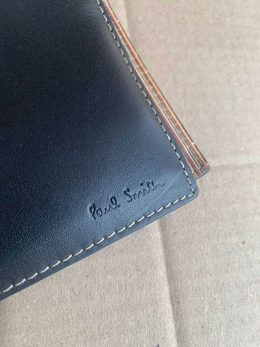 Брендовый итальянский кожаный кошелек Paul Smith