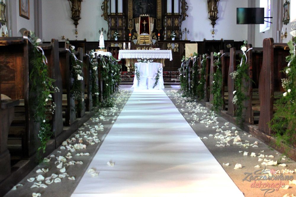 Dekoracje ślubne, dekoracje sal i kościołów, indywidualne podejście