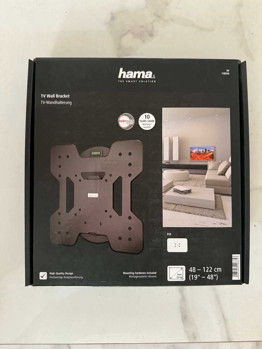 Nowy uchwyt ścienny TV Hama 118050 19–48" do 25 kg