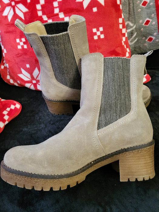Skórzane botki damskie Tamaris r.40 skóra naturalna