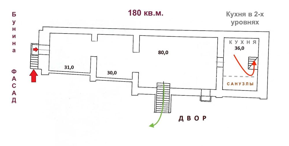 Аренда Сдам Паб 180м² Фасад Бунина,33/ пер Красный/ Кальян Караоке Бар