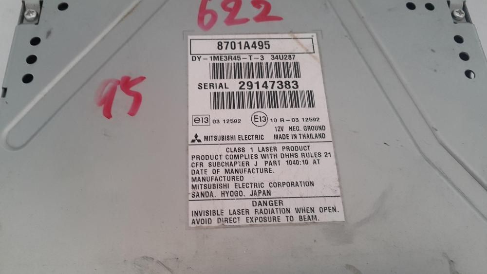 Nowe fabryczne radio Mitsubishi L200 od 2009 do 2015, ASX, L200