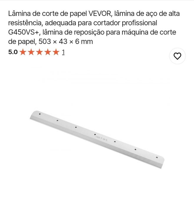 Lamina para guilhotina Vevor G450VS