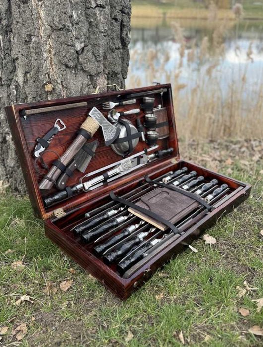 Подарунок шампура в кейсі! Набір шампурів в кейсі! Подарунок чоловіку!