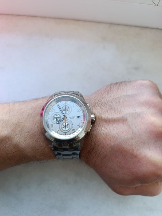 Швейцарський годинник Swatch automatic chronograph Sapphire Swiss Made