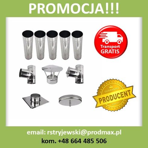 PROMOCJA!!! Wkład Do Komina Kwasoodporny FI 120 5 MB Zestaw