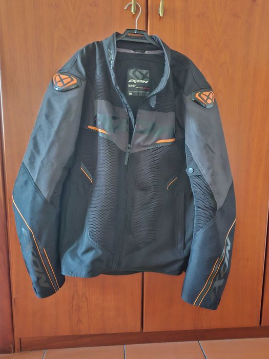 Casaco motard de verão Ixon Draco laranja XXL
