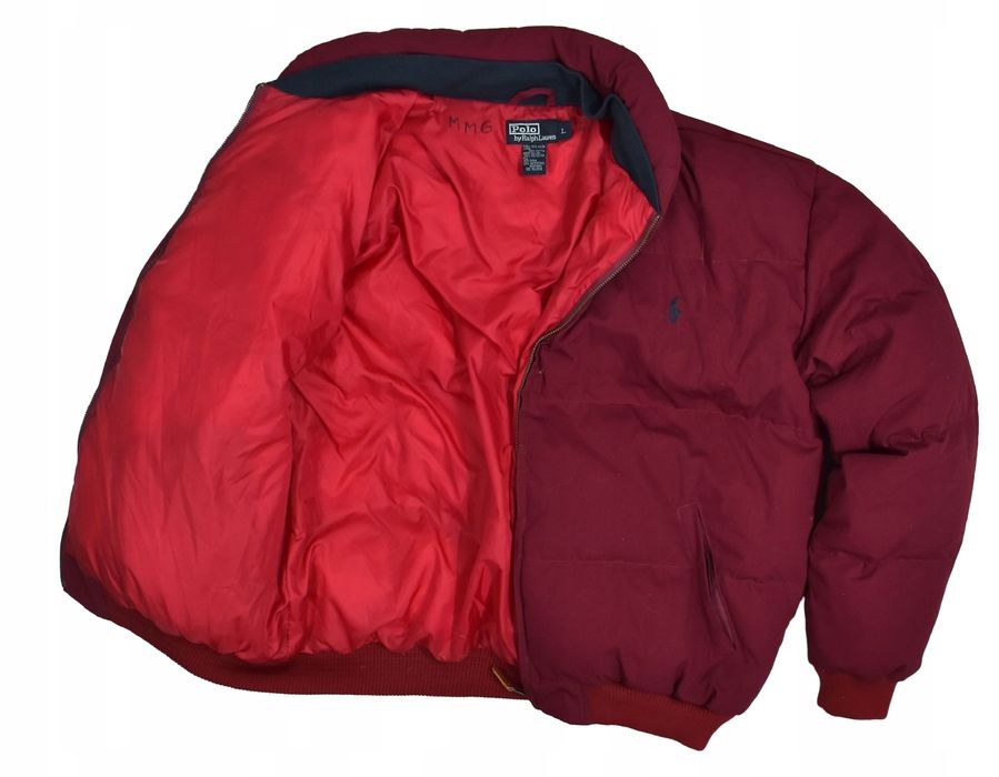 Ralph Lauren Vintage Puchowa Kurtka Męska Puffer Bomber L