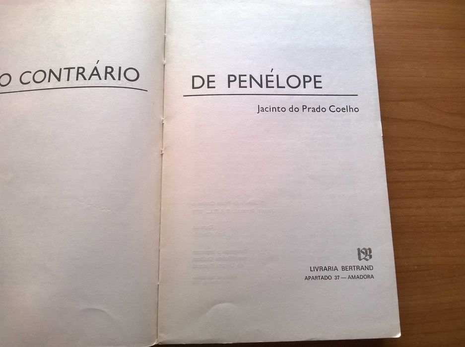 Ao Contrário de Penélope - Jacinto Prado Coelho