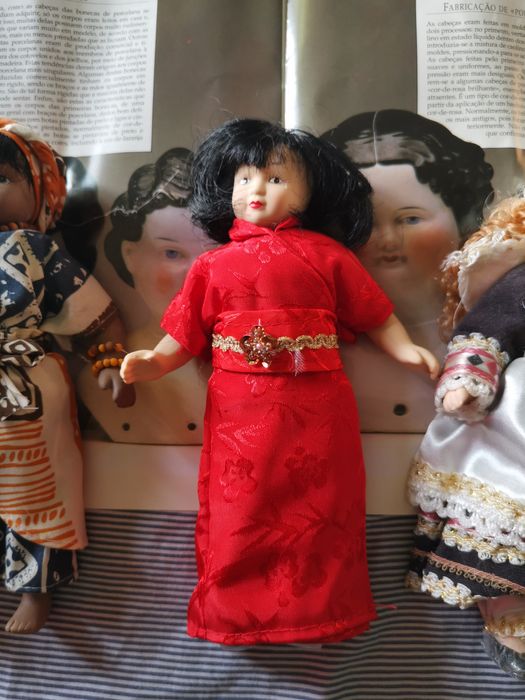 3 Bonecas porcelana conjunto preço conjunto