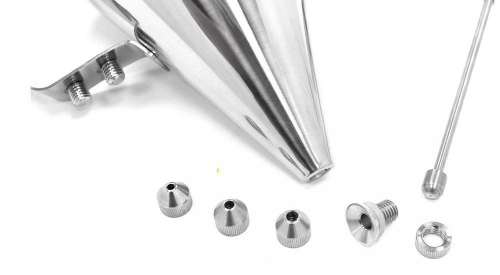 Funil doseador de massas liquidas