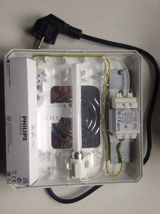 LAMPA medyczna PHILIPS PL-S 9W UVB 311nm +okulary łuszczyca azs