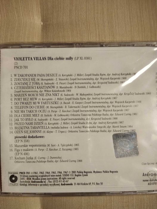 Violetta Villas Dla Ciebie Mily album CD folia