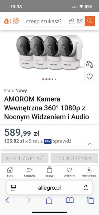Kamery wewnętrzne Amorom, 4 szt, 2MP/Komis Krzysiek