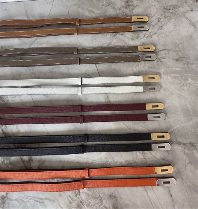 Ремінь Hermes Kelly натуральна шкіра, Belt epsom, пояс ермес келлі, ремень эрмес келли натуральная кожа etoupe сірий