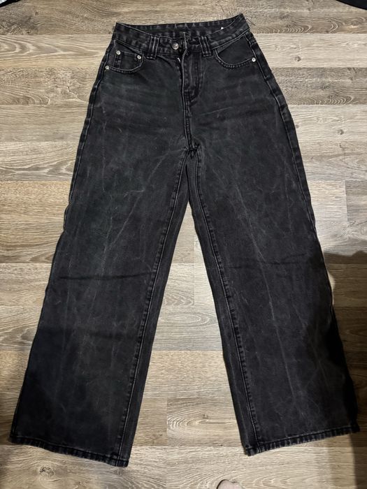черные бегги джинсы M