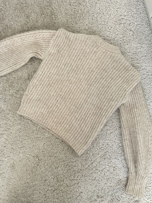Sweter H&M wełniany S/36 podniesione ramiona