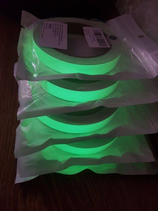 Флуоресцентная самоклеющаяся лента!  Светящийся скотч в темноте