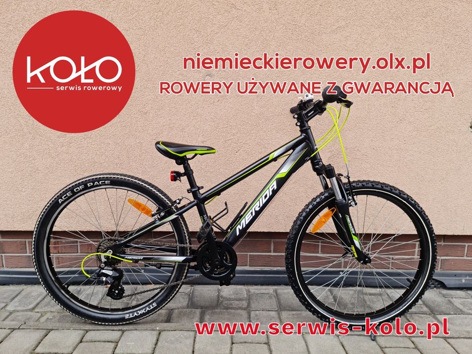 Rower dziecięcy chłopięcy MERIDA koła 24 SHIMANO ALTUS aluminium rabat