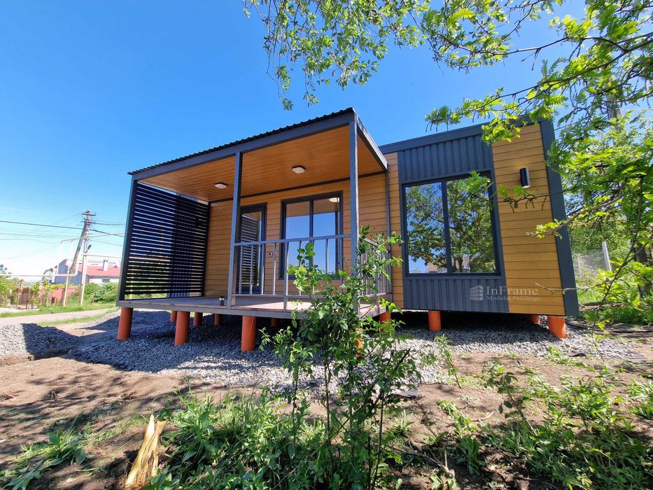 Модульный дом 28,8 м² • Красивый домик Каркасный • Производитель