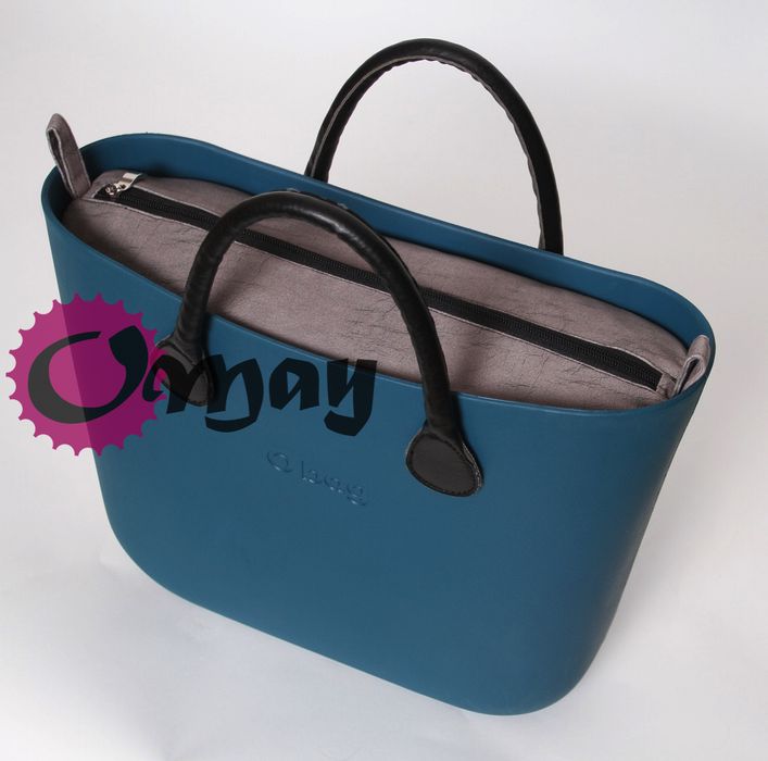 Czarny organizer do OBAG MINI naturalny Ant 2 kieszenie wnętrze OMAY