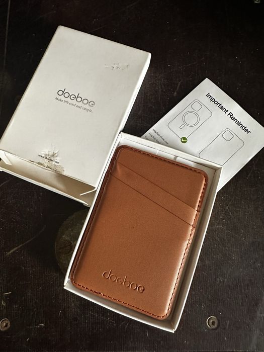 шкіряний тримач карток для задньої панелі iPhone