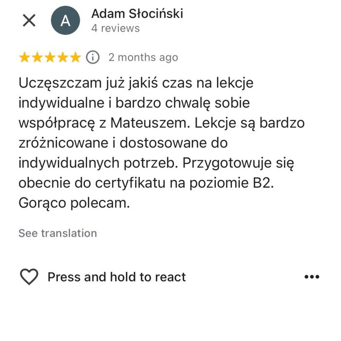 Wrocław Lekcje angielskiego, korepetycje z dojazdem lub online